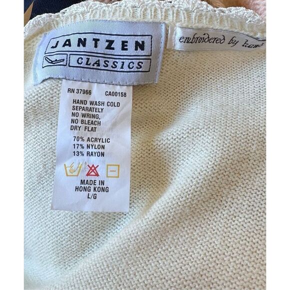 Jantzen classics size large black cream satin red embroidery Vintage - Picture 13 of 16